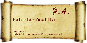 Heiszler Ancilla névjegykártya